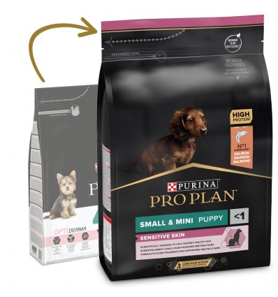 Purina Pro Plan Small & Mini Puppy Sensitive Optiderma 3Kg