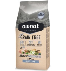 Ownat Cão Grain Free JUST Adult Lamb (na compra emb.14kg oferta de 3kg)