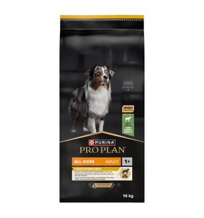 Purina Pro Plan Cão Adult All Sizes Light/Sterilised Borrego