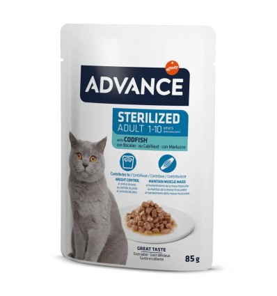 Advance Gato Húmidos Adulto Esterilizado com Bacalhau