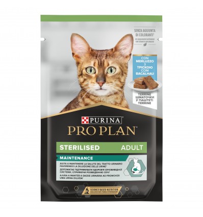 Purina Pro Plan Gatos Húmidos Nutri Savour Sterilised Peixe do Oceano Saq. 85gr