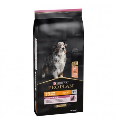 Purina Pro Plan Medium & Large Adult 7+ Sensitive Skin Optiderma 14kg