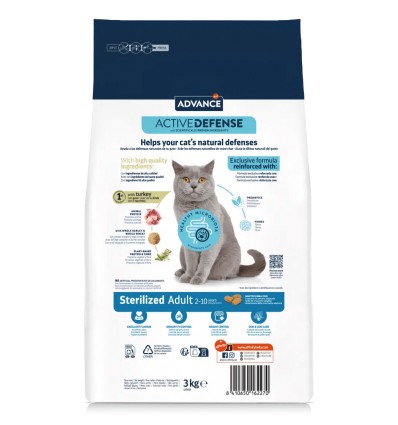 Advance Gato Adulto Sterilised Perú/Cevada 3Kg