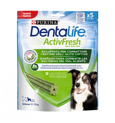 Purina Cão DentaLife Snacks ActivFresh Medium 12-25kg (5 sticks)