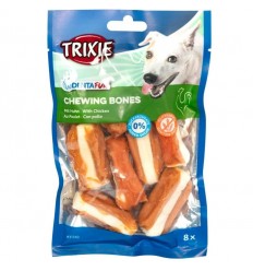 Trixie Cão Snack Dentafun Chewing Bones com frango - 8 unidades 120gr