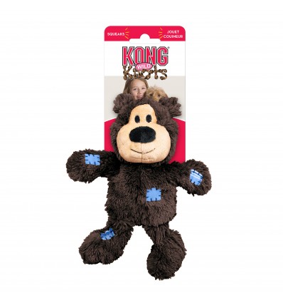 Brinquedo Kong Peluche Wild Knots Urso Dourado - M/L (28 cm)