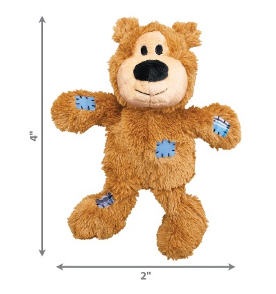 Brinquedo Kong Peluche Wild Knots Urso Dourado - M/L (28 cm)