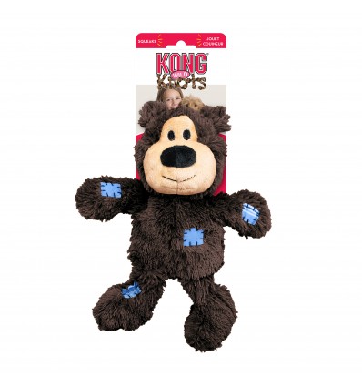 Brinquedo Kong Peluche Wild Knots Urso Cinza - M/L (28 cm)