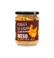 WESO Peito de Galinha em caldo de ossos (para cães e gatos) 400gr