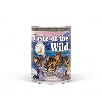 Taste of The Wild Cão Adulto Húmidos Wetlands C/ Pato Assado lata 390 gr