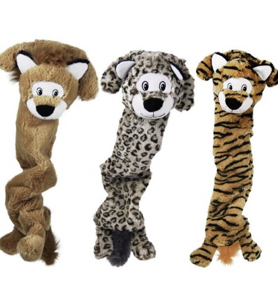 Brinquedo Kong Peluche Elástico Jumbo Stretchezz c/ som Leopardo - XL (75 cm)