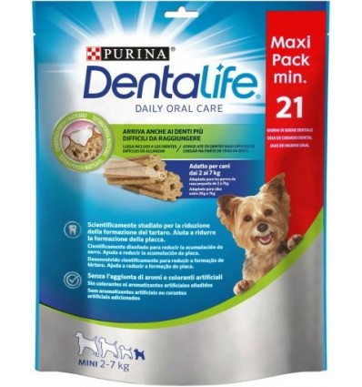 PURINA DentaLife Snacks Mini 2-7kg (maxi pack 21 sticks)