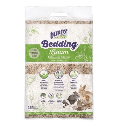 Bunny Nature Cama Linho Natural p/Hamsters, Esquilos e Gerbos 35 lt