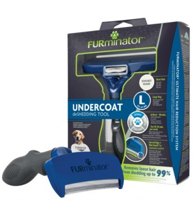 Furminator Escova Cães Raça Grande Pêlo Curto ( - 5cm) - L