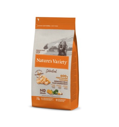 Nature's Variety Selected Cão Sem Cereais Medium/Maxi Salmão da Noruega