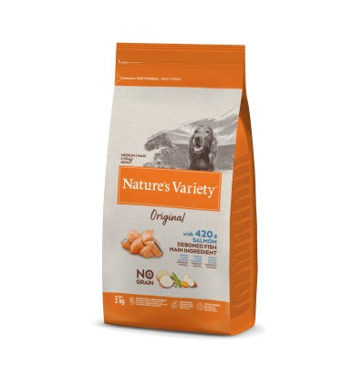 Nature's Variety Original Cão Sem Cereais Medium/Maxi Salmão 