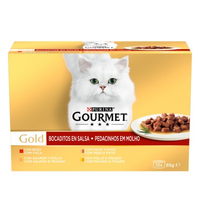 Purina Gourmet Gold Pedaçinhos em Molho Pack 12x85gr.